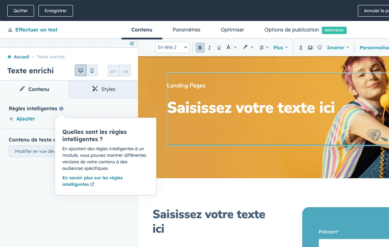 Créez une landing page gratuite en quelques instants | HubSpot